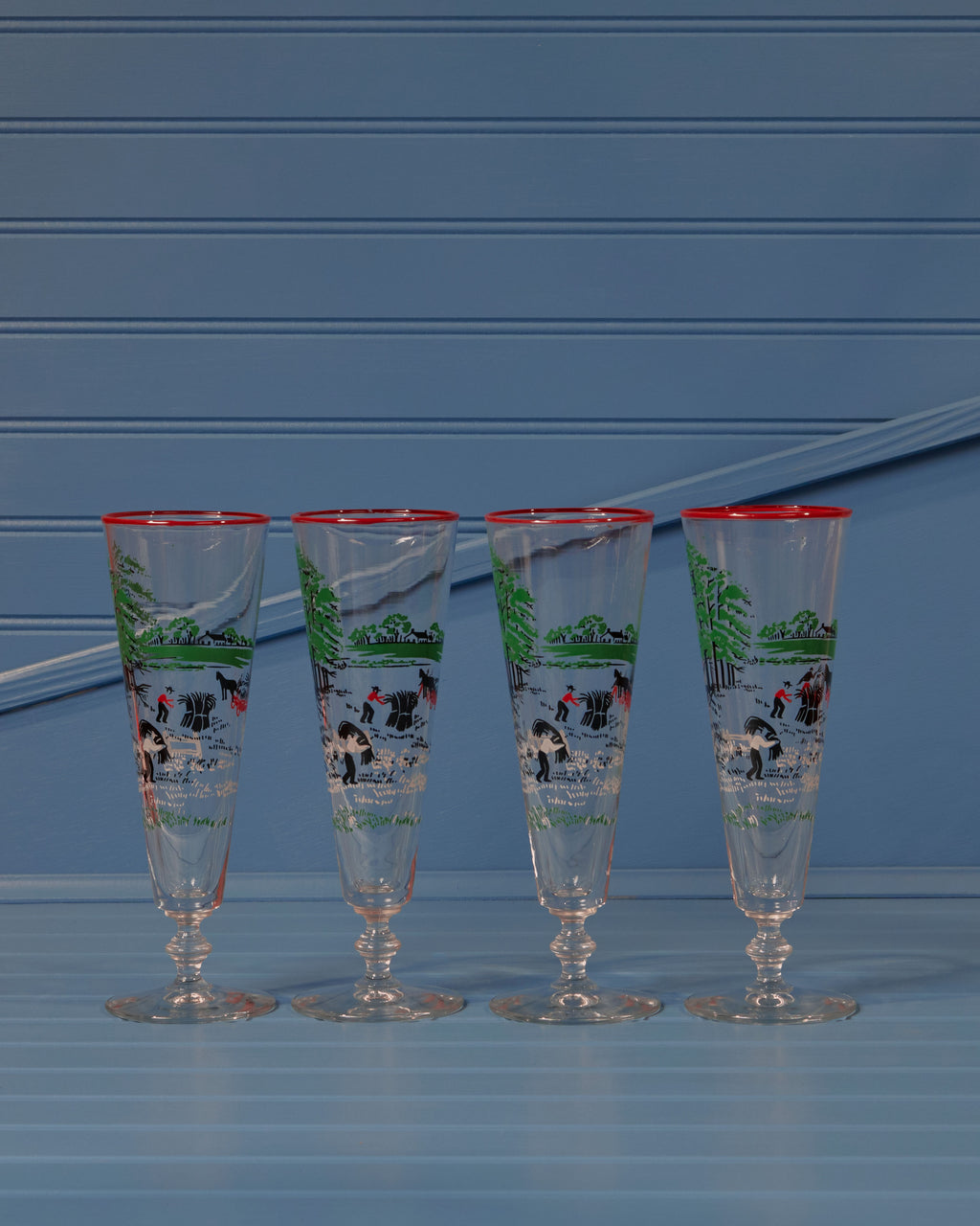 Footed Pilsner Glasses