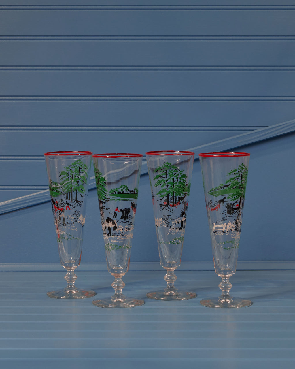 Footed Pilsner Glasses