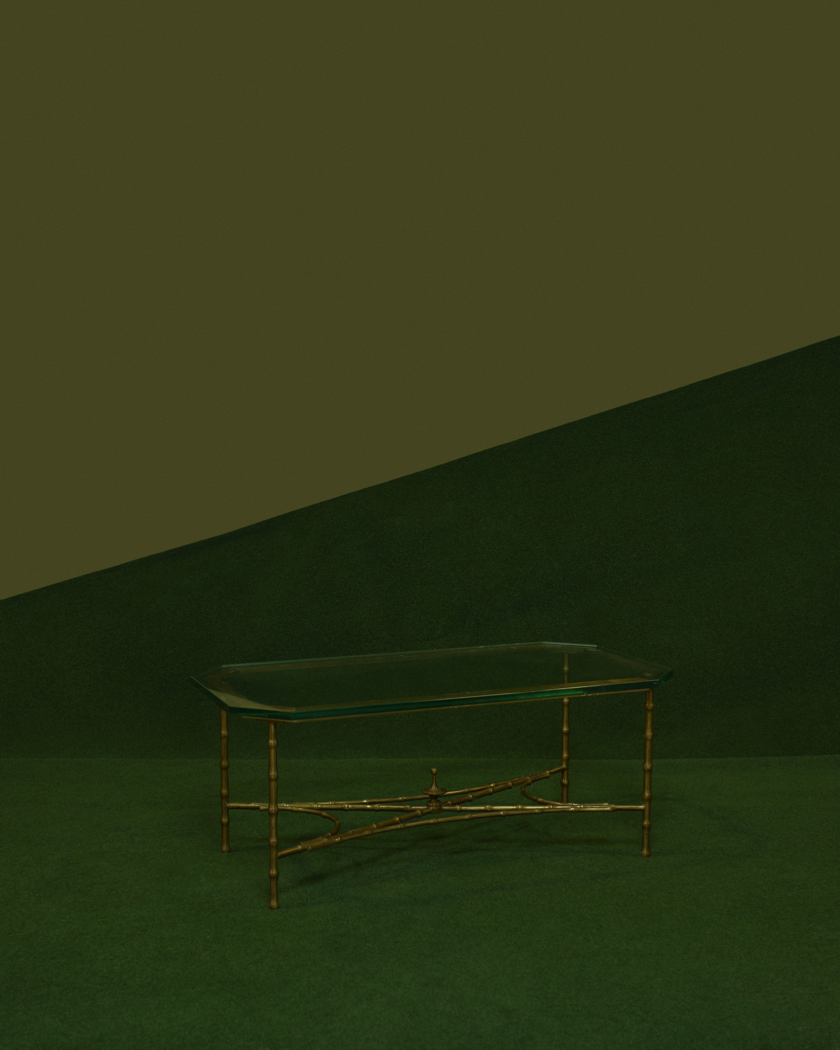 Brass Bamboo Coffee Table