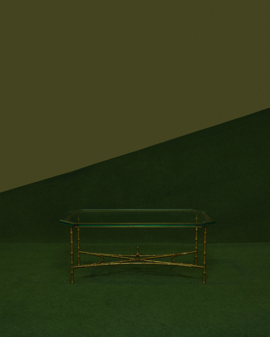 Brass Bamboo Coffee Table
