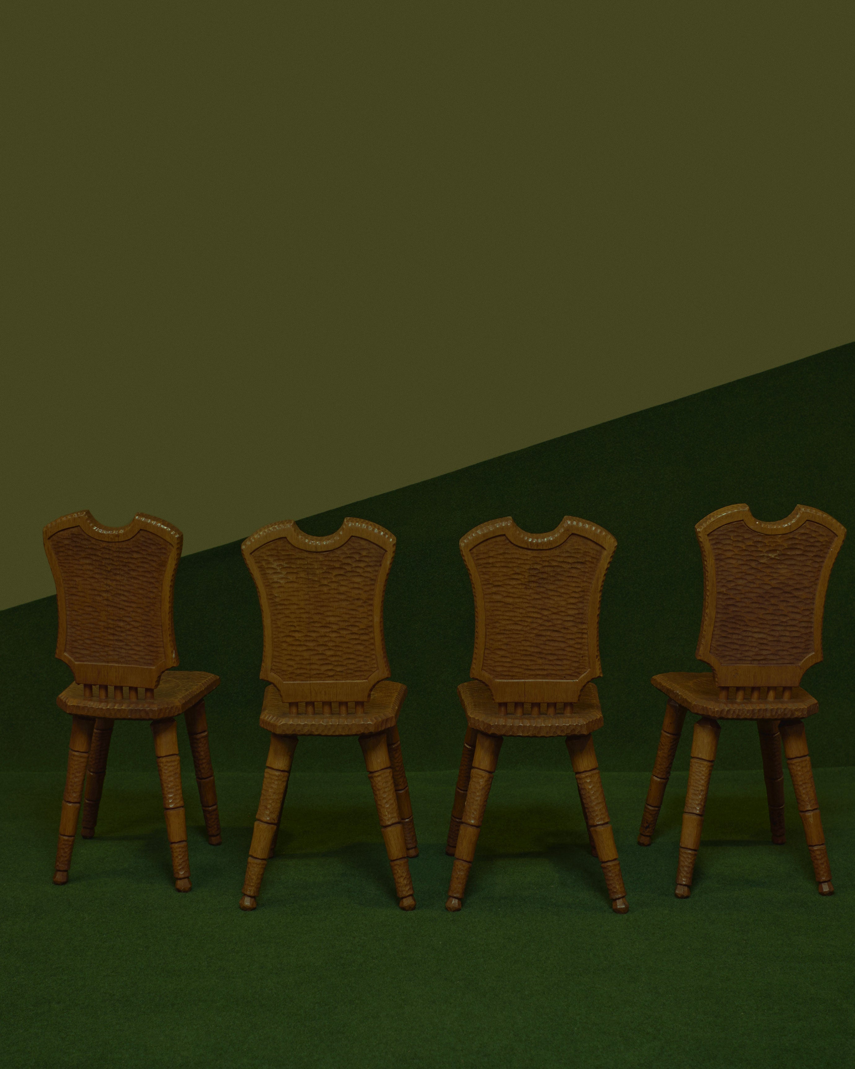 Carved Oak Dining Set