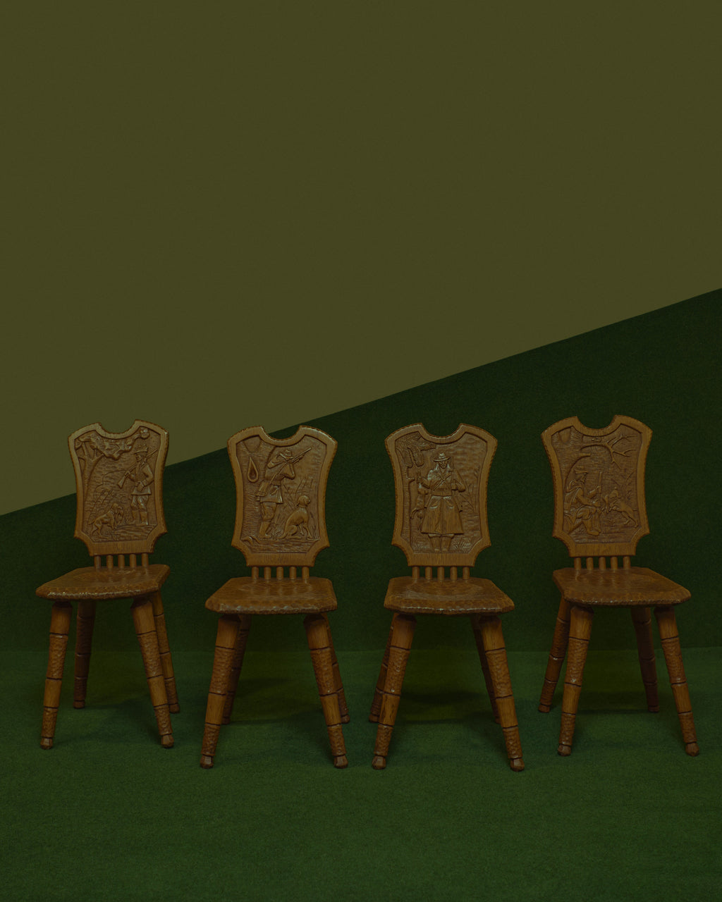 Carved Oak Dining Set