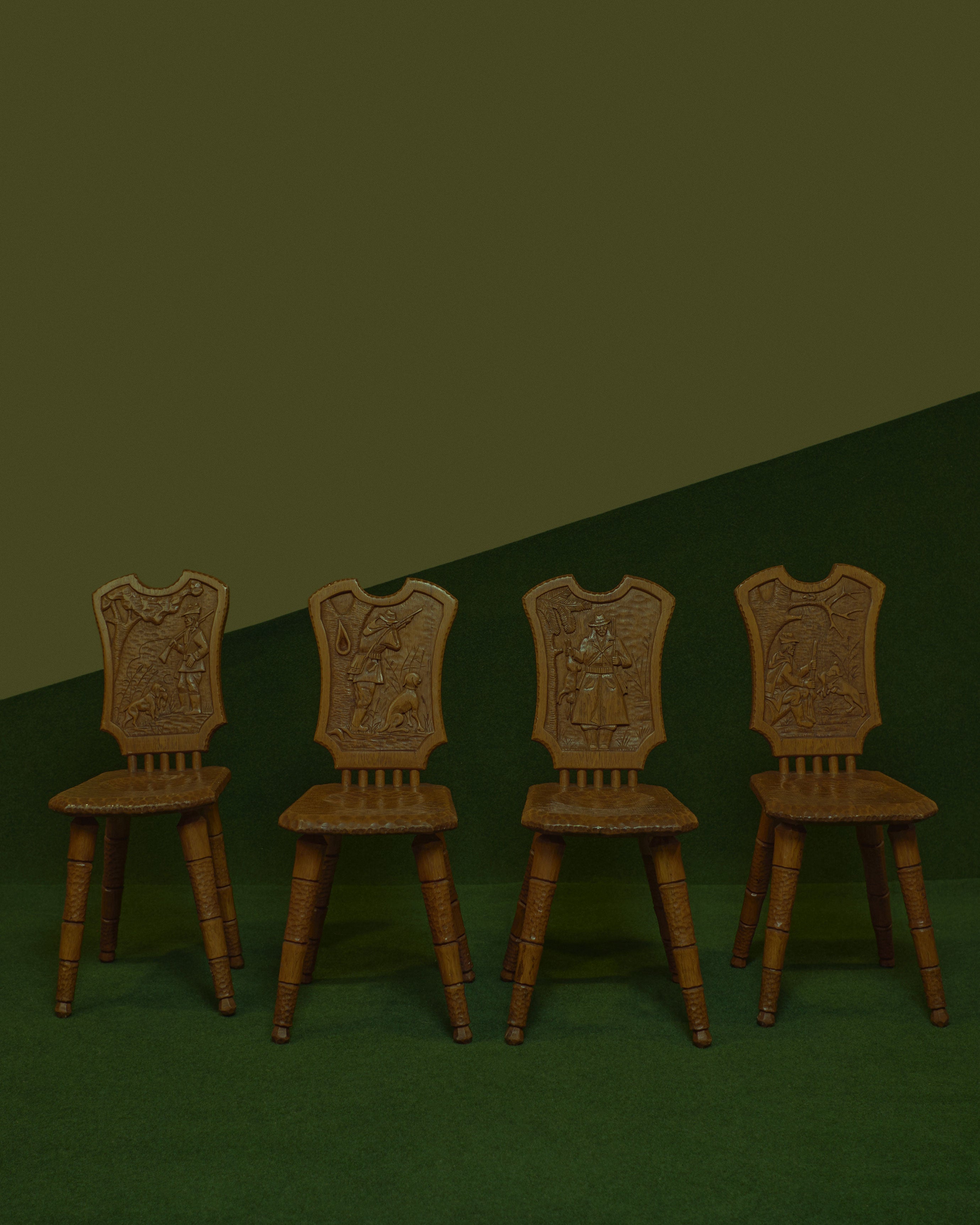 Carved Oak Dining Set
