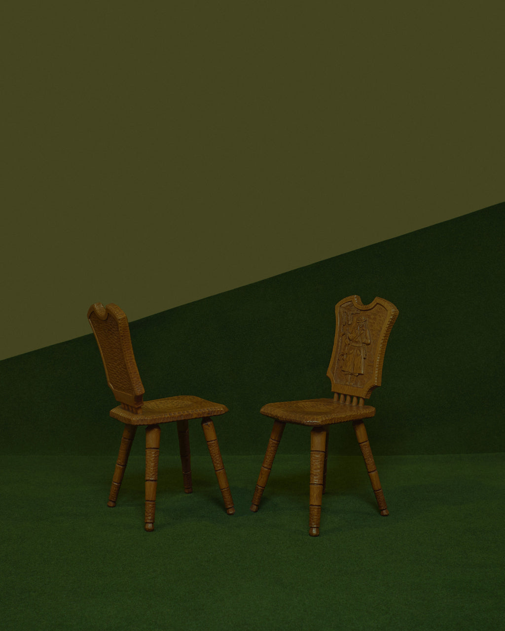Carved Oak Dining Set