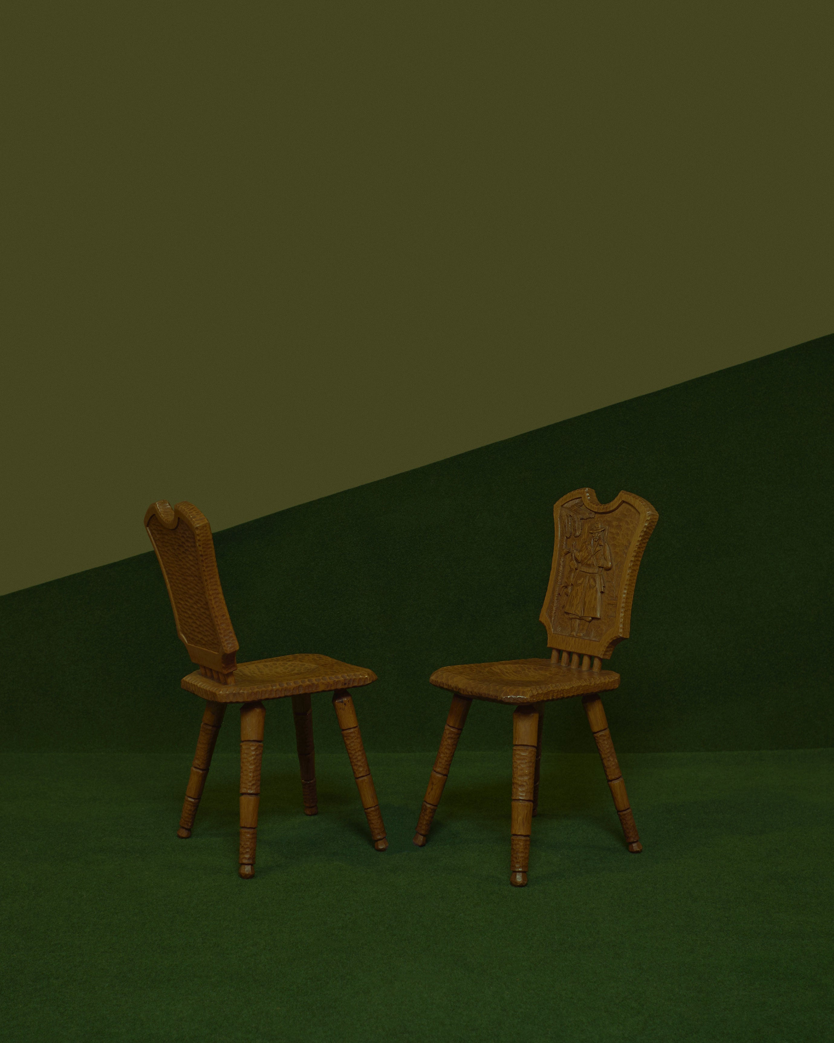 Carved Oak Dining Set