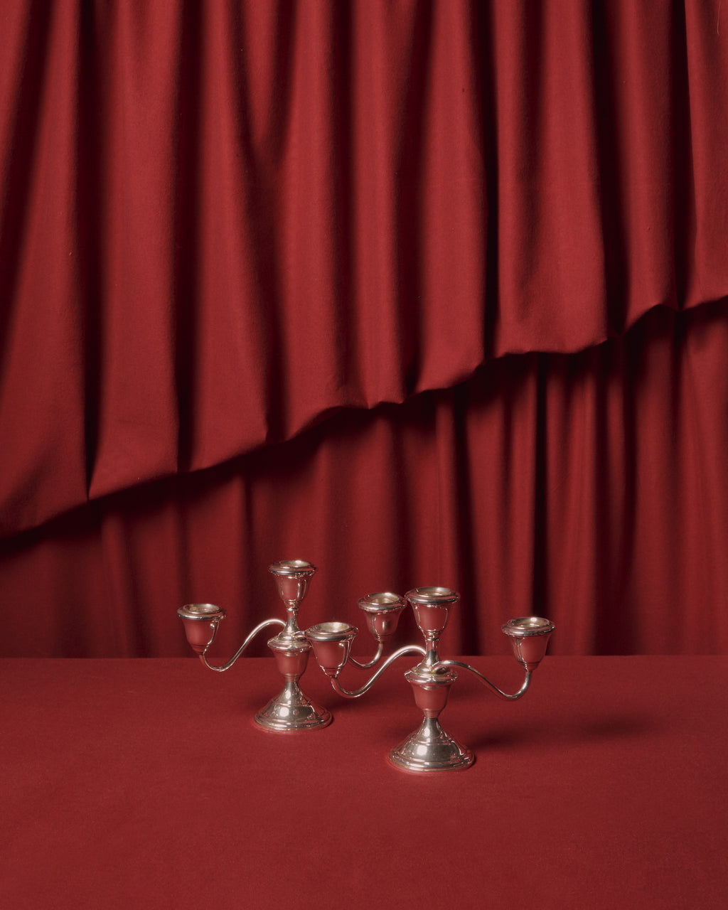 Pair of Three Arm Weighted Candlesticks